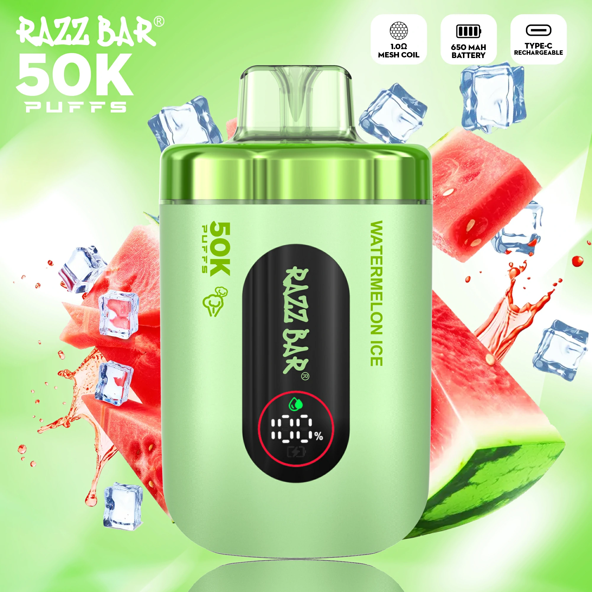 RAZZ BAR  50K Puffs Watermelon Ice
