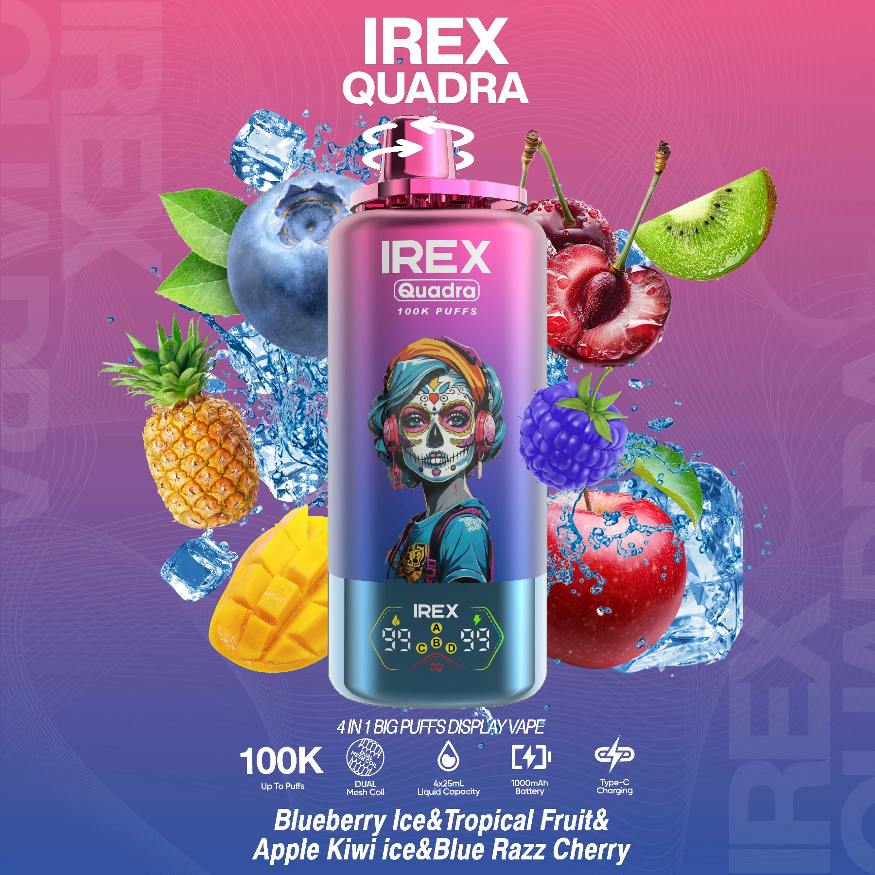 IREX Quadra 100k Puffs